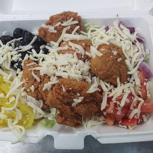 Crispy chicken salad