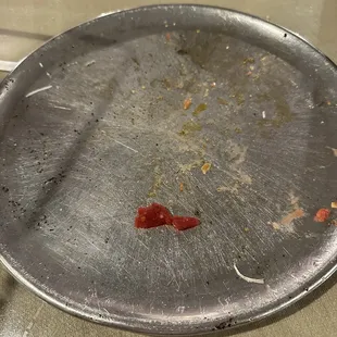 After photo. What was a Gorgonzola pizza.