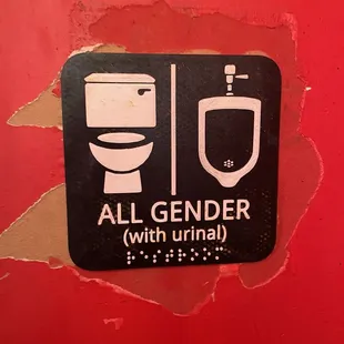 Bathroom sign.