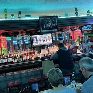 View of the bar