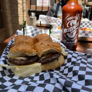 Honey garlic beef sliders. And this salsa is BOMB! Made local in El Cajon