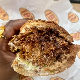Inside IBs Original Cheesesteak