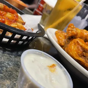 Wangs and fries