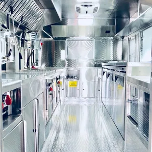 the inside of a commercial kitchen