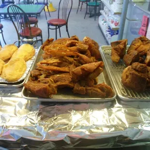 Chile Rellenos w/cheese or meat, Chicharrones and Carnitas