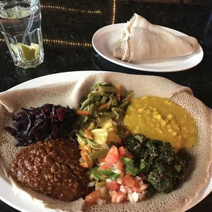 Vegetarian plate. So unbelievably delicious!!!