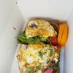 a sandwich in a box