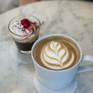 Ibiza on the rocks and latte