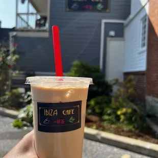 Iced honey lavender latte.. yum