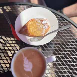 Coffee and apple turnover