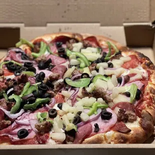 a pizza in a box