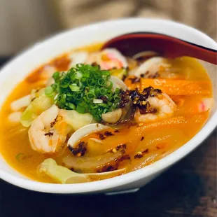 Spicy Seafood Noodle with Udon