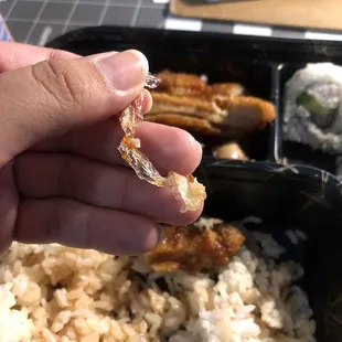 Plastic I found in my Chicken Katsu Bento ( )