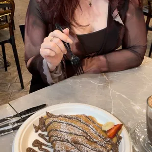 Strawberry Banana Nutella Crepe