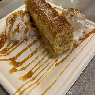 We added this promising Napoleon to our order, still served on a paper plate, but also nothing to rave about its taste, just okay also