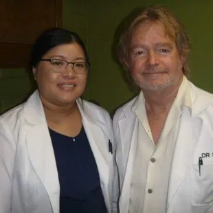 Dr Kirby is now retired, so this is him with the new optometrist.