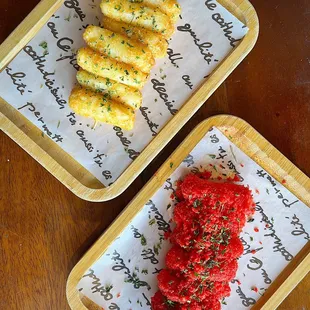 Garlic Parmesan &amp; flaming hot Cheetos rice cakes