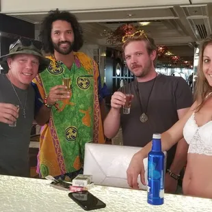 a group of people posing for a picture