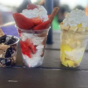 Single vanilla with Oreo and waffle cone pieces, The valentines and limoncello
