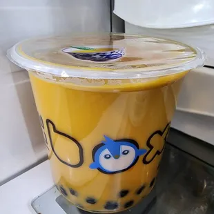 Thai tea with boba