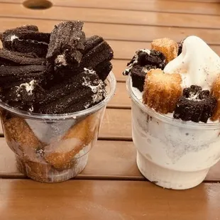 Variety of churros