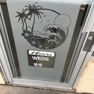 a sign on a door