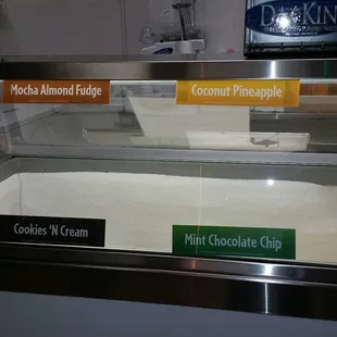a display of ice cream