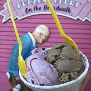 Black cherry and coffee ice cream