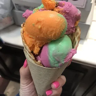 Rainbow  ice cream my Fav! So good