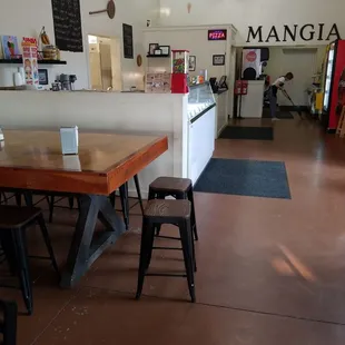 the inside of a restaurant