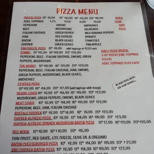 Menu page 1
