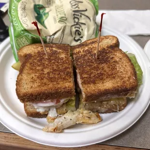 Grilled chicken avocado sandwich