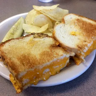 Double Decker Grilled Cheese Sandwich