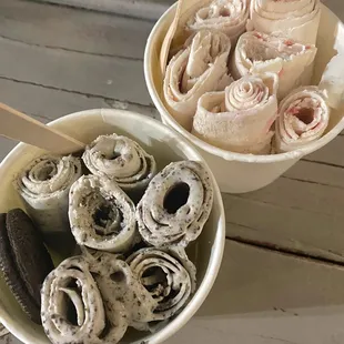 Oreo Team, Strawberry Dream (without graham crackers) ice cream rolls