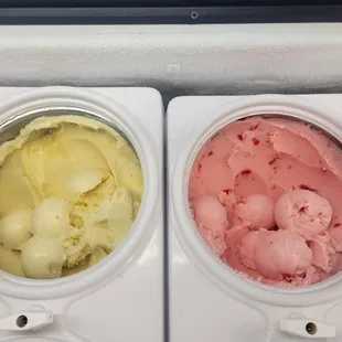 Vanilla and Cherry homemade ice cream