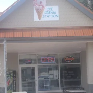 the front of the building