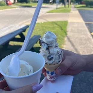 Moose tracks and cookie dough ice cream