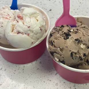 Strawberry cream, rocky road