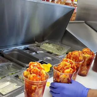 a person preparing food