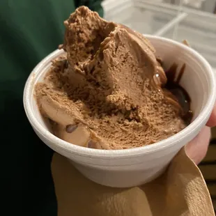 smooth chocolate velvet and hot fudge