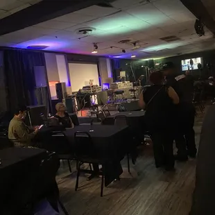 people sitting at tables