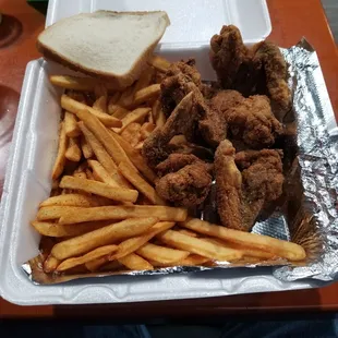 Wings and fries