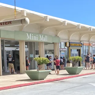 Line not long....about 7 people.