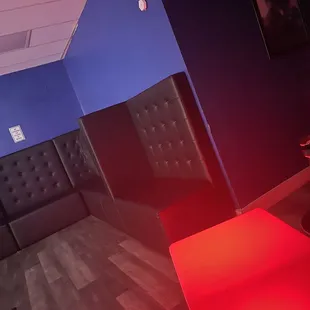 a red light in the middle of the room