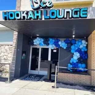 the entrance to the ice hookah lounge