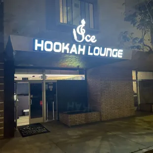 the front of the building