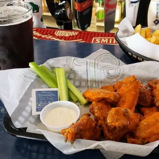 New Glarus fat squirrel $1.00 a pint special, 90 cent chicken wings on Wednesday and good crinkle cut fries, does it get any better.