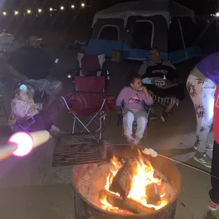Family time with the s'mores, a warm fire and family!