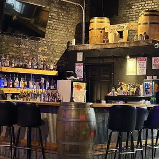 Inside stage area bar.