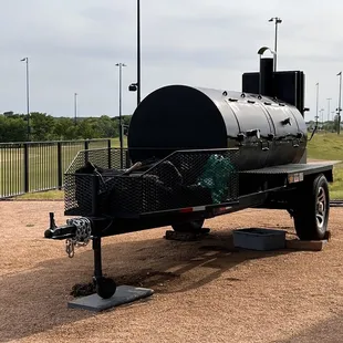 a truck with a trailer attached to it